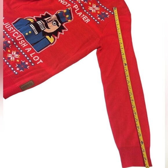 Tipsy Elves Nutcracker Not A Player I Just Crush A Lot Ugly Sweater Size M - Picture 9 of 10